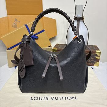 LV Beaubourg Hobo MM Mahina Black - 32x17x26cm