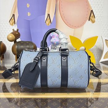 LV Keepall Bandouliere 25 Sky Blue M14681 - 25x15x11cm