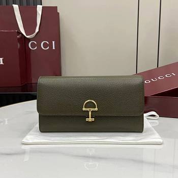 Gucci Softbit Continental Wallet Green - 19x10x3.5cm