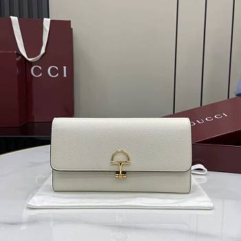 Gucci Softbit Continental Wallet White - 19x10x3.5cm