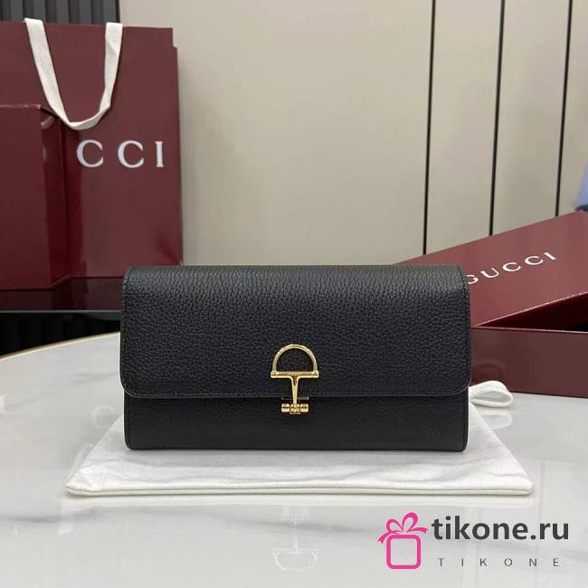 Gucci Softbit Continental Wallet Black - 19x10x3.5cm - 1