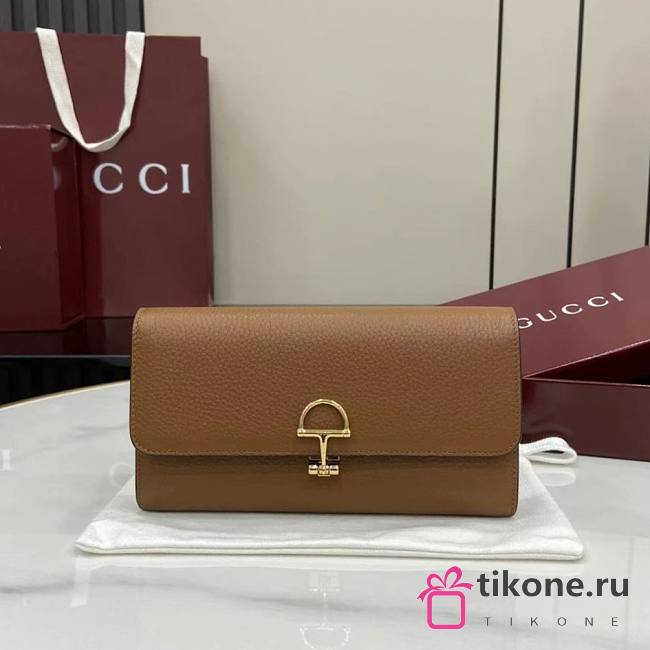 Gucci Softbit Continental Wallet Brown - 19x10x3.5cm - 1