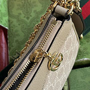 Gucci Ophidia Small Shoulder Bag Beige And White GG - 25x15.5x6cm - 3