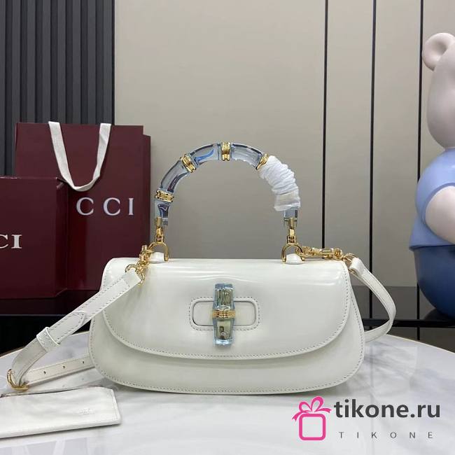 Gucci Bamboo Diva Medium Bag White - 26.6x13x8cm - 1
