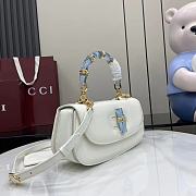 Gucci Bamboo Diva Medium Bag White - 26.6x13x8cm - 4