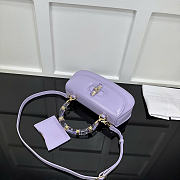 Gucci Bamboo Diva Medium Bag Purple - 26.6x13x8cm - 4