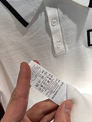 Dolce&Gabbana Pique Polo Shirt with DG Logo in White  - 6