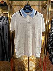 LV Monogram Pointelle Short Sleeved Cotton Polo 1AFPYF - 1