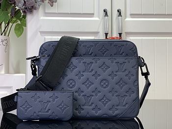 LV Trio Messenger Monogram Shadow Navy M14785 - 18.5x7x25cm