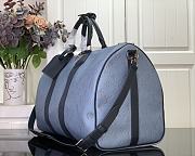 LV Keepall Bandouliere 50 Monogram Heritage Blue M14837 - 50x29x23cm - 4