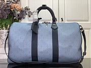 LV Keepall Bandouliere 50 Monogram Heritage Blue M14837 - 50x29x23cm - 5
