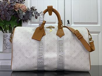 LV Keepall Bandouliere 45 Monogram Heritage Off White M14838 - 45x27x20cm
