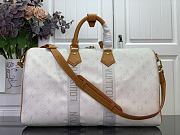 LV Keepall Bandouliere 45 Monogram Heritage Off White M14838 - 45x27x20cm - 6