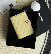 Chanel Caviar Quilted Passport Holder Light Yellow - 14x10.5x2cm - 5