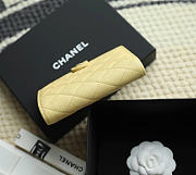 Chanel Caviar Quilted Passport Holder Light Yellow - 14x10.5x2cm - 4