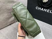 Chanel 19 Handbag Shiny Lambskin Khaki - 16x26x9cm - 4