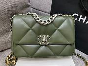 Chanel 19 Handbag Shiny Lambskin Khaki - 16x26x9cm - 2