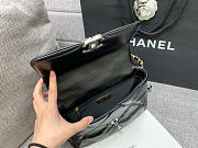 Chanel 19 Handbag Shiny Lambskin Black Silver Hardware - 16x26x9cm - 6