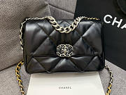 Chanel 19 Handbag Shiny Lambskin Black Silver Hardware - 16x26x9cm - 5
