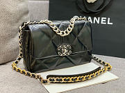 Chanel 19 Handbag Shiny Lambskin Black Silver Hardware - 16x26x9cm - 4