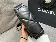 Chanel 19 Handbag Shiny Lambskin Black Silver Hardware - 16x26x9cm - 2