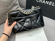 Chanel 19 Handbag Shiny Lambskin Black Silver Hardware - 16x26x9cm - 3