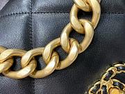 Chanel 19 Large Handbag Shiny Lambskin Black Gold Hardware - 30x20x10cm - 2