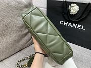 Chanel 19 Large Handbag Shiny Lambskin Khaki Gold Hardware - 30x20x10cm - 4