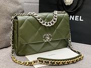 Chanel 19 Large Handbag Shiny Lambskin Khaki Gold Hardware - 30x20x10cm - 2