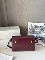 YSL Small Manhattan Shoulder Bag Burgundy - 24cm - 5