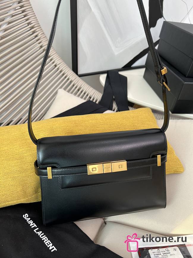YSL Small Manhattan Shoulder Bag Black - 24cm - 1