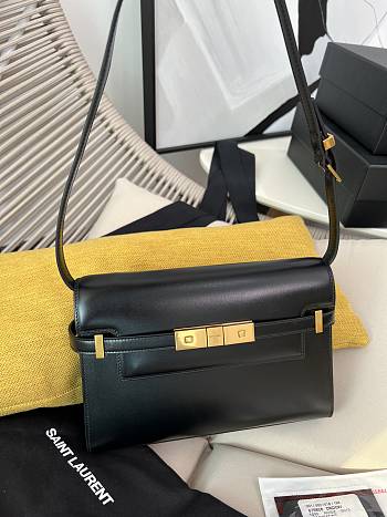 YSL Small Manhattan Shoulder Bag Black - 24cm