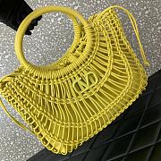 Valentino Garavani AllKnots Woven Leather Shopper in Yellow - 38x34x7cm - 5