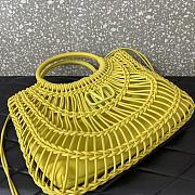 Valentino Garavani AllKnots Woven Leather Shopper in Yellow - 38x34x7cm - 3