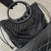 Valentino Garavani AllKnots Woven Leather Shopper in Black - 38x34x7cm - 2