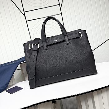 Medium Dior Normandie Tote Bag Black Dior Icons Calfskin - 42x27.5x17cm
