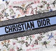 Dioramour Medium Dior Book Tote Latte Embroidery with Multicolor Amour 1947 Motif and Latte Calfskin - 36.5x28x17.5cm - 6