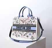 Dioramour Medium Dior Book Tote Latte Embroidery with Multicolor Amour 1947 Motif and Latte Calfskin - 36.5x28x17.5cm - 4
