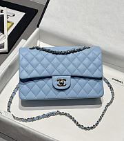Chanel Classic Blue Caviar Silver Hardware Bag - 15.5×25.5×6.5cm - 1