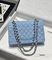 Chanel Classic Blue Caviar Silver Hardware Bag - 15.5×25.5×6.5cm - 2