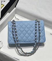 Chanel Classic Blue Caviar Silver Hardware Bag - 14.5x23x6cm - 3