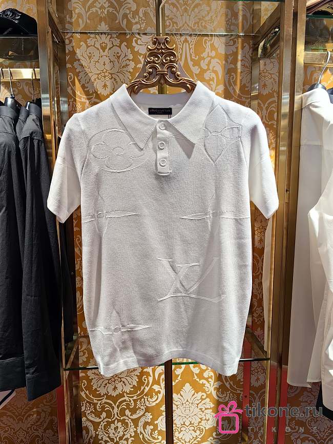 LV Polo Shirt White 18061 - 1