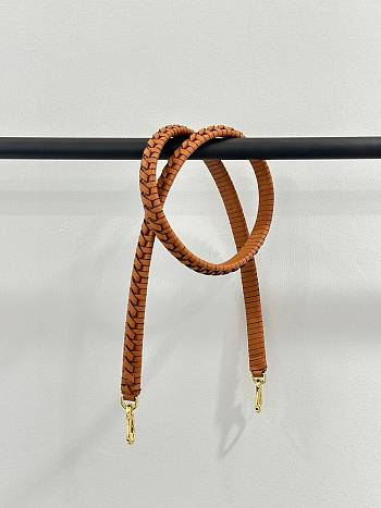 Loewe Thin Braided Strap In Classic Calfskin Brown
