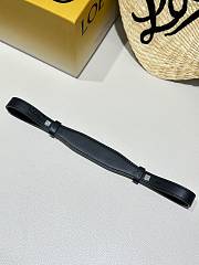 Loewe Branded Short Strap In Classic Calfskin Black - 4
