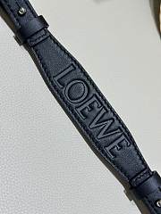 Loewe Branded Short Strap In Classic Calfskin Black - 5