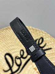 Loewe Branded Short Strap In Classic Calfskin Black - 2
