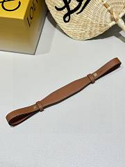 Loewe Braided Leather Bag Strap Brown - 2