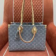 LV OnTheGo MM Monogram Denim Washed Gray M13189 - 35x27x14cm - 2