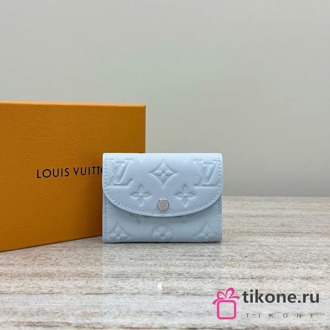 LV Rosalie Coin Purse Monogram Empreinte Light Blue - 11x2.5x8cm - 1
