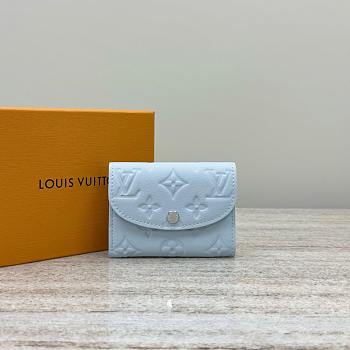 LV Rosalie Coin Purse Monogram Empreinte Light Blue - 11x2.5x8cm